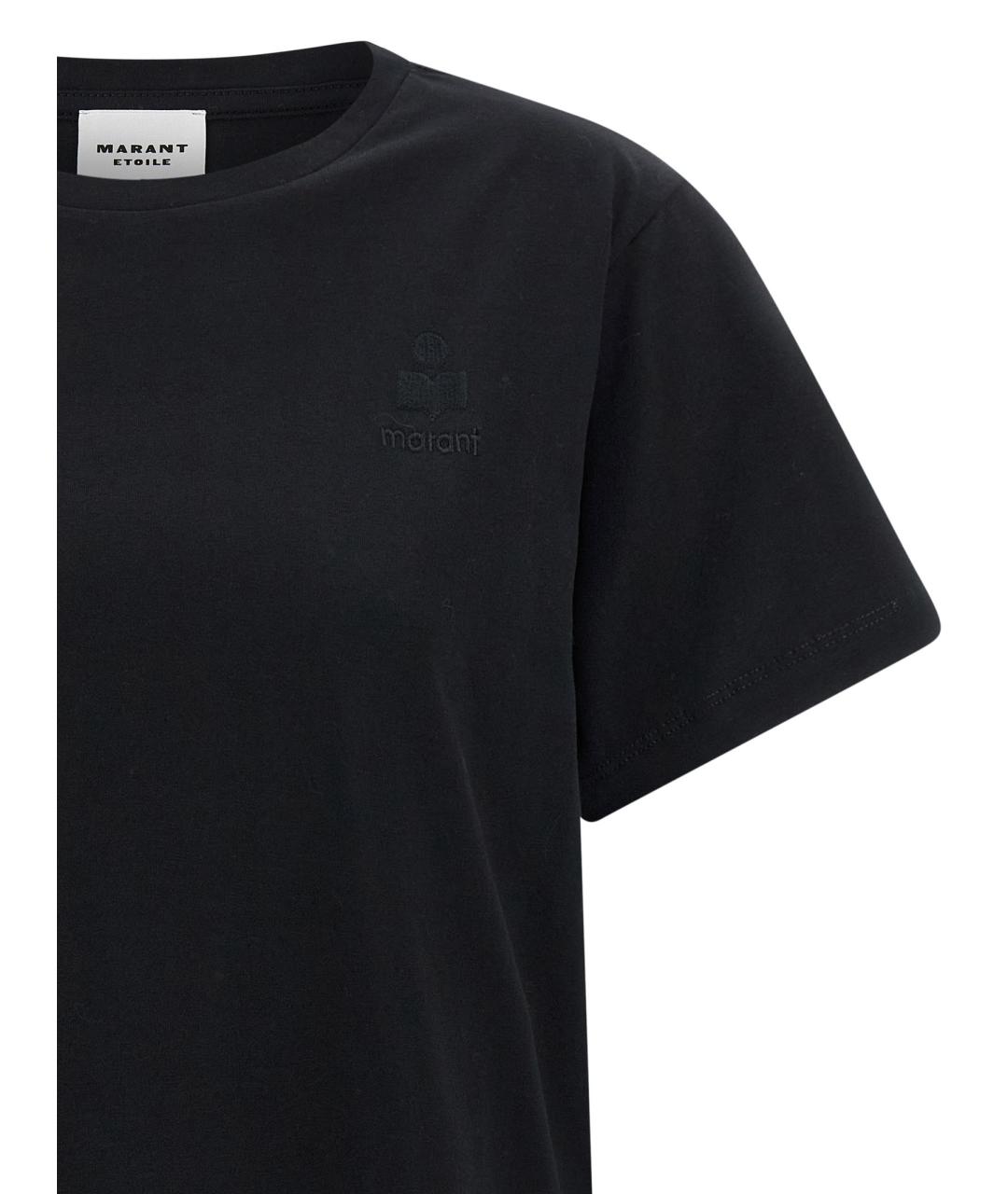 ISABEL MARANT ETOILE Черная хлопковая футболка, фото 3
