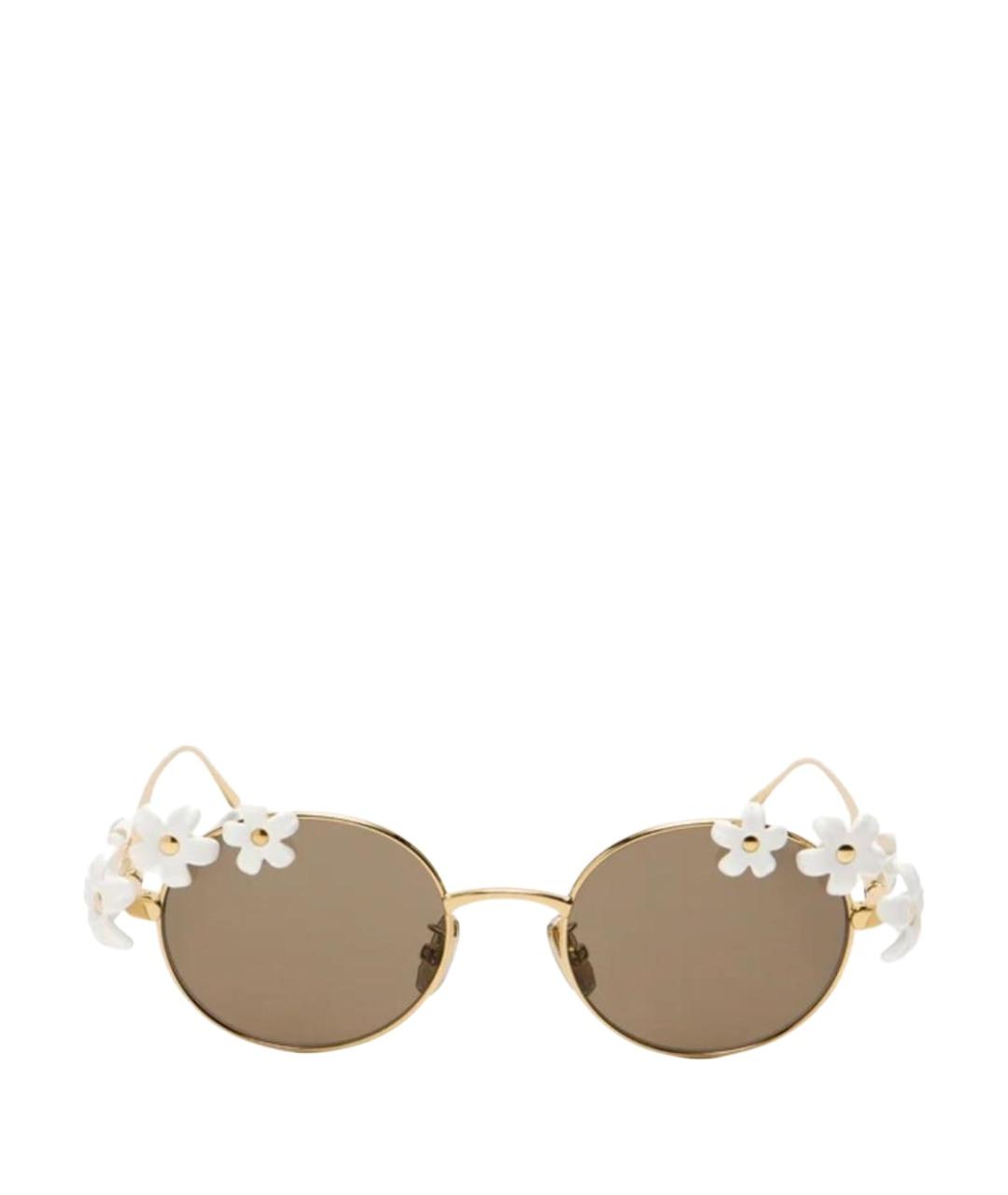 LOEWE Коричневые металлические солнцезащитные очки, фото 1