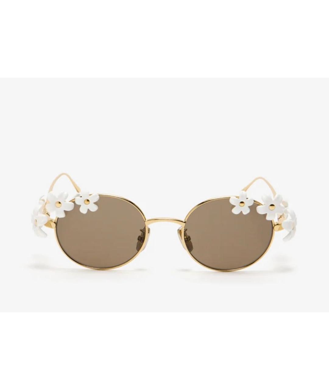 LOEWE Коричневые металлические солнцезащитные очки, фото 4