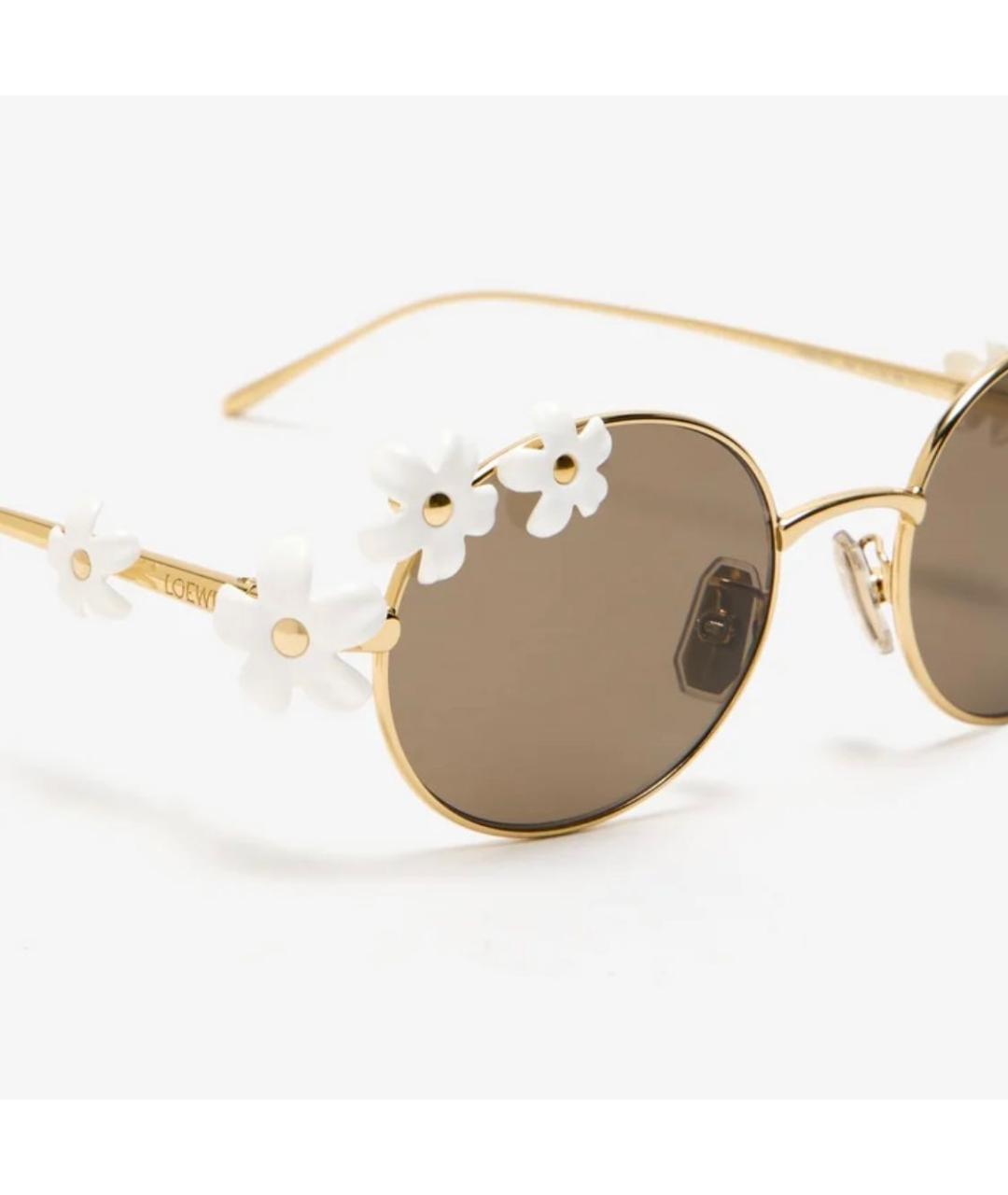 LOEWE Коричневые металлические солнцезащитные очки, фото 2