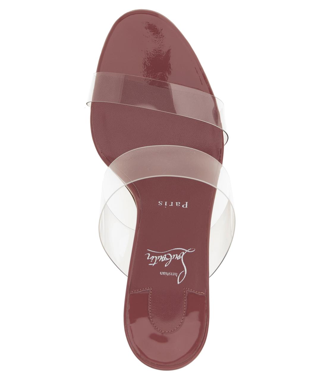 CHRISTIAN LOUBOUTIN Розовые кожаные босоножки, фото 4