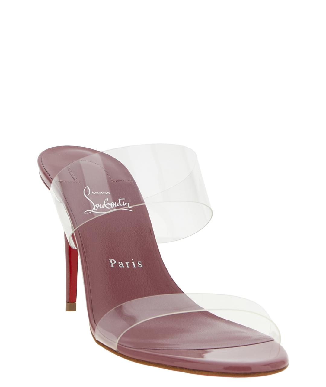 CHRISTIAN LOUBOUTIN Розовые кожаные босоножки, фото 2