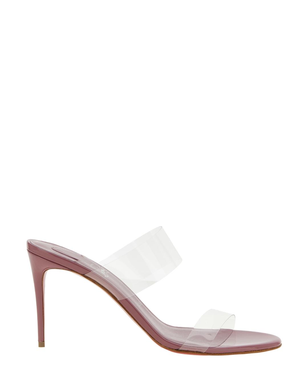 CHRISTIAN LOUBOUTIN Розовые кожаные босоножки, фото 1