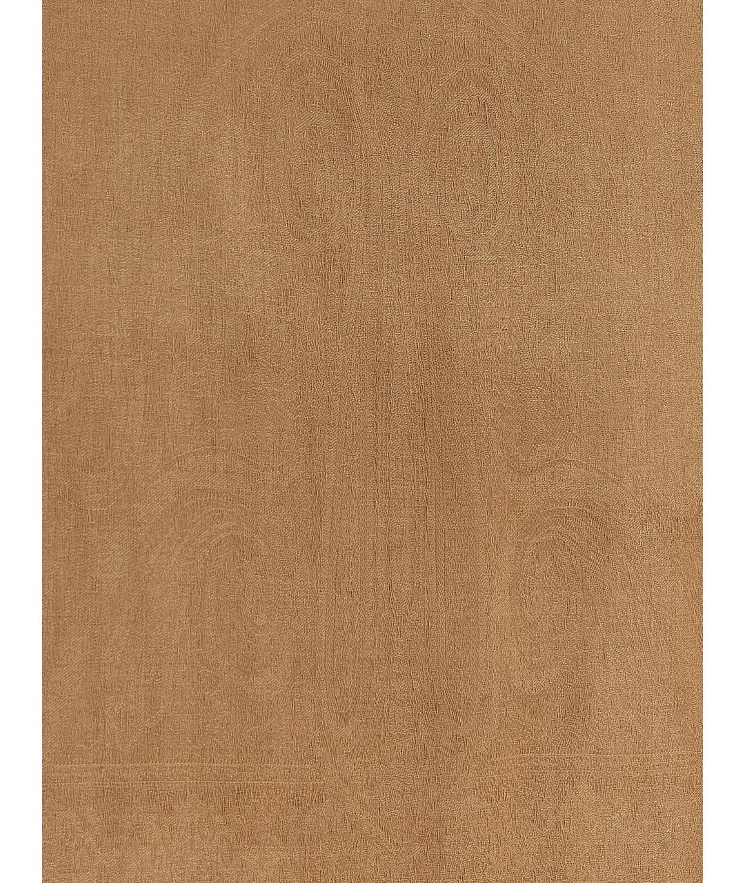 MAX MARA Коричневый шерстяной шарф, фото 2