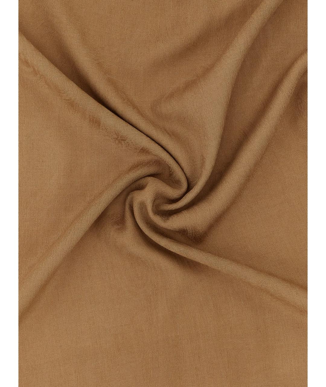 MAX MARA Коричневый шерстяной шарф, фото 3