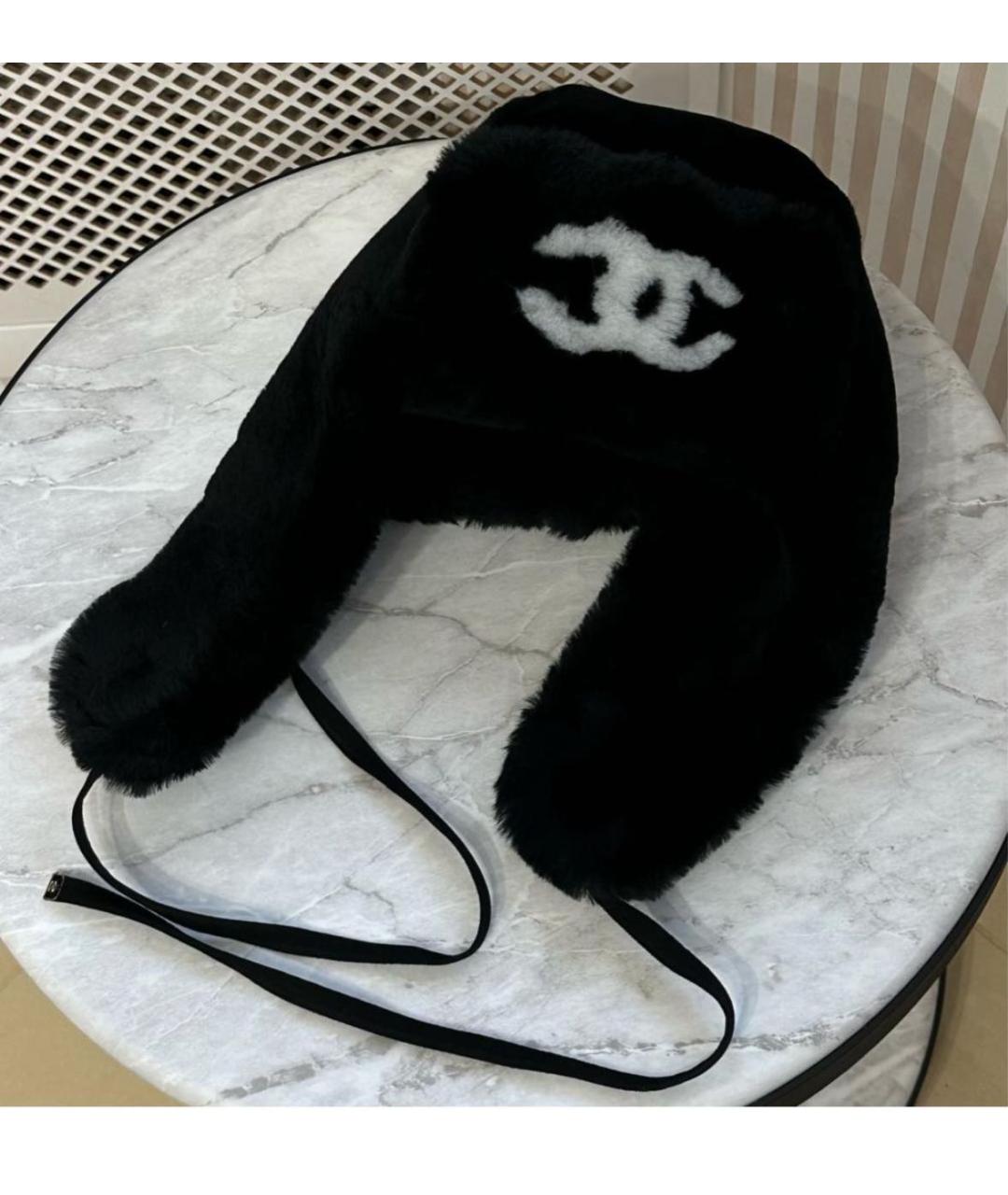 CHANEL Черная шапка, фото 3
