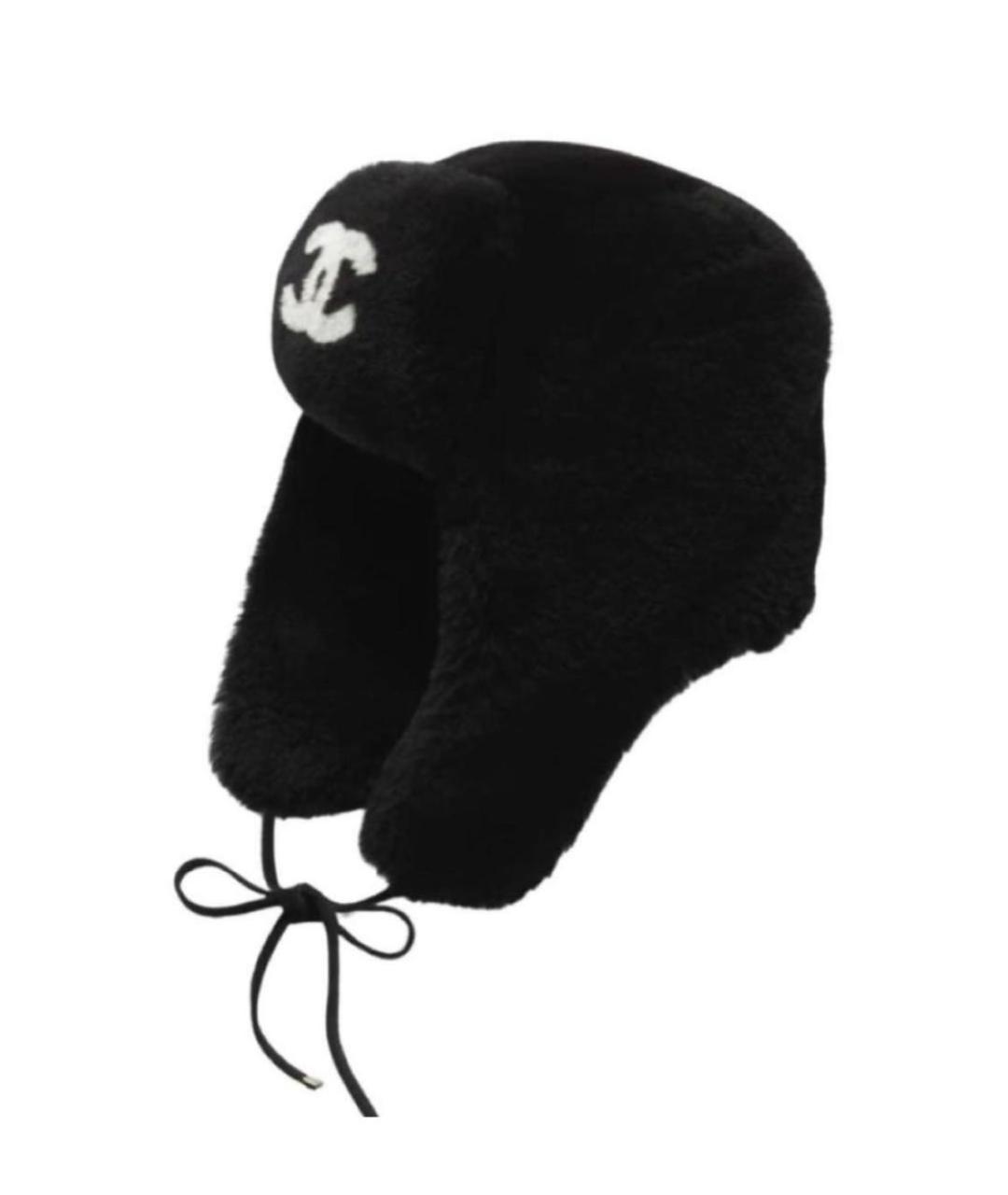 CHANEL Черная шапка, фото 1