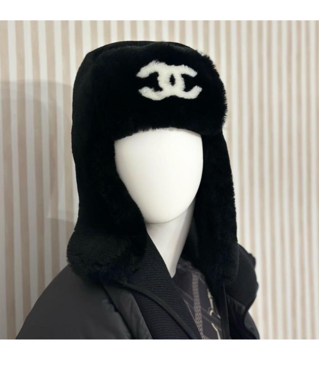 CHANEL Черная шапка, фото 2