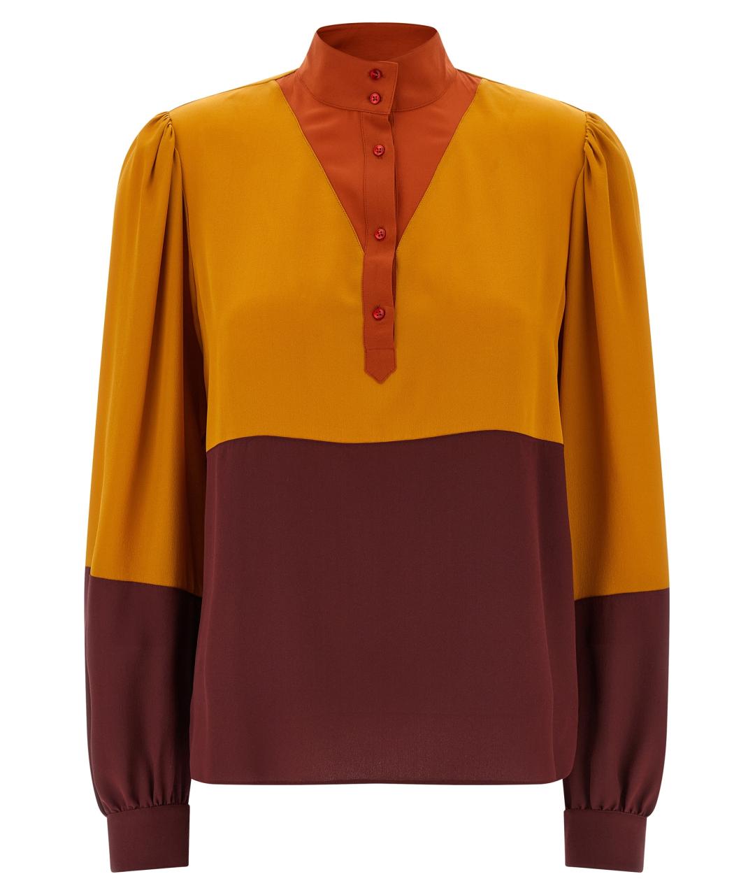 SAINT LAURENT Мульти шелковая блузы, фото 1