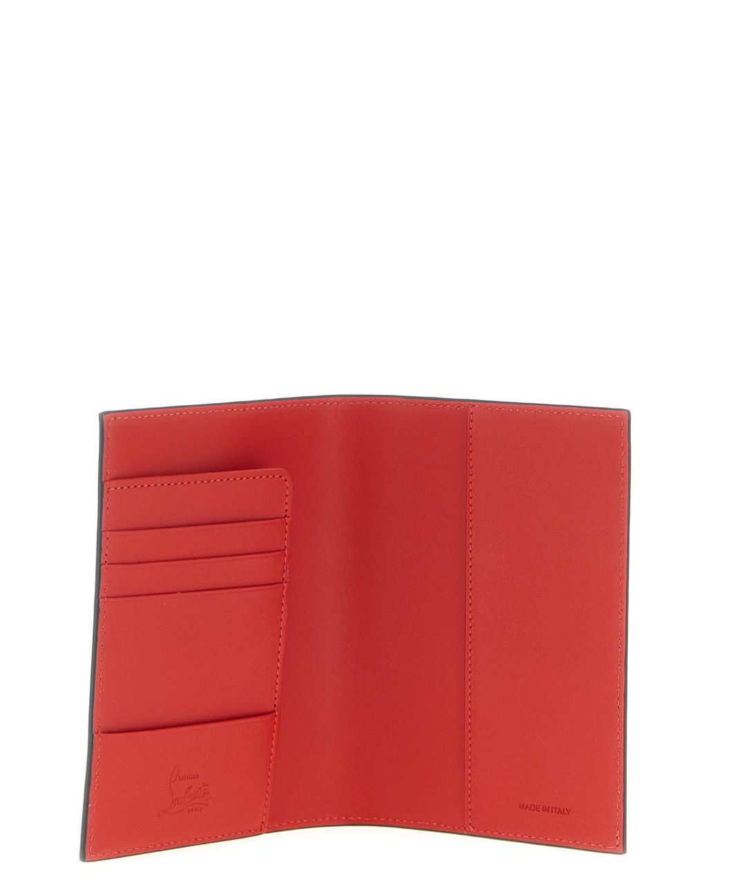 CHRISTIAN LOUBOUTIN Черная кожаная визитница, фото 3