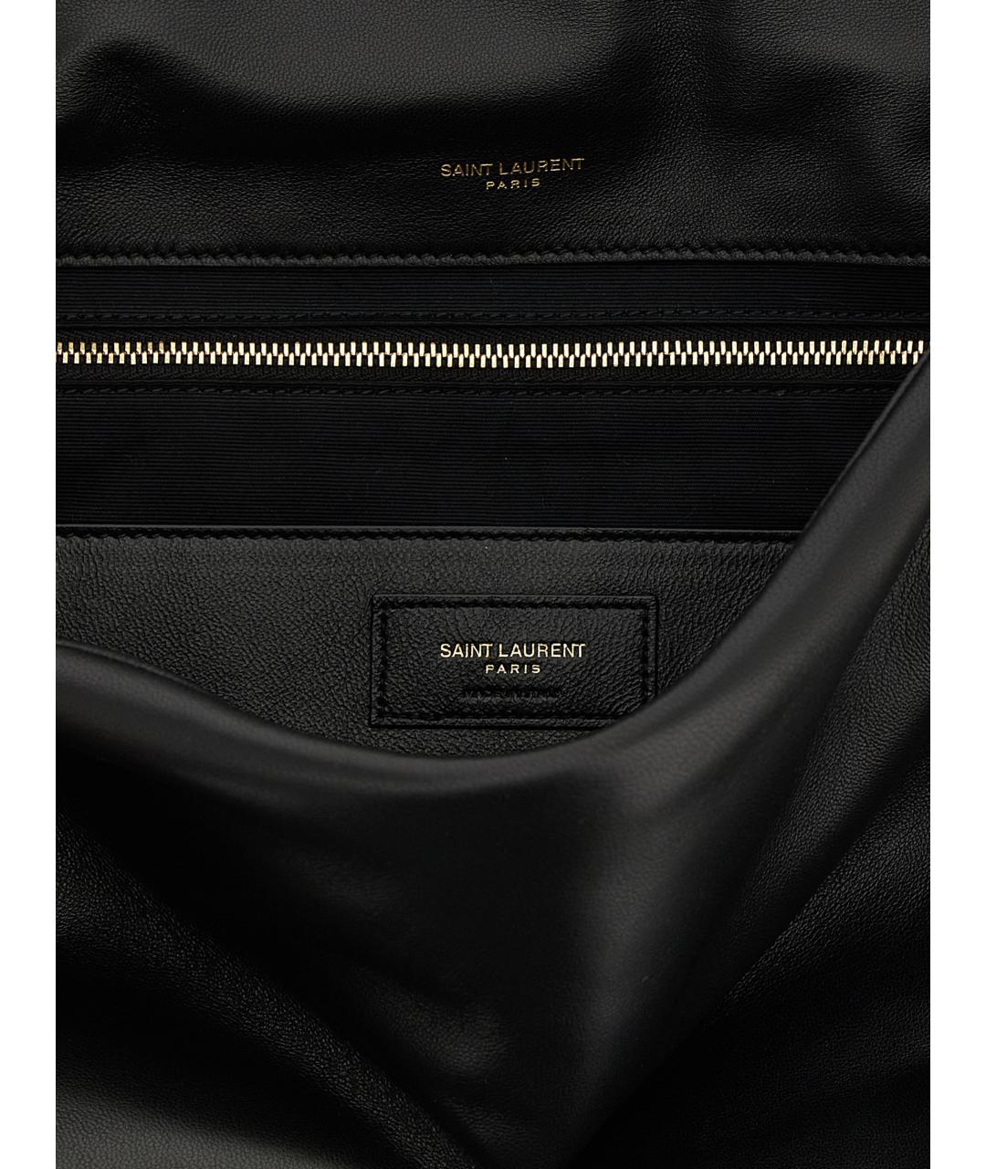 SAINT LAURENT Черная кожаная сумка через плечо, фото 4