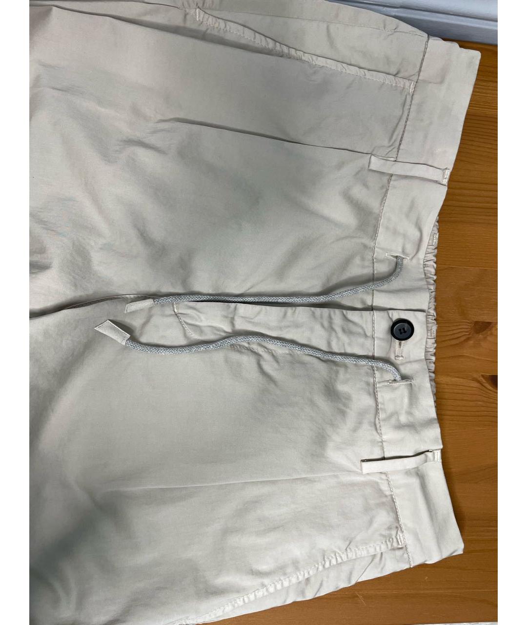 ELEVENTY Бежевые хлопковые повседневные брюки, фото 3