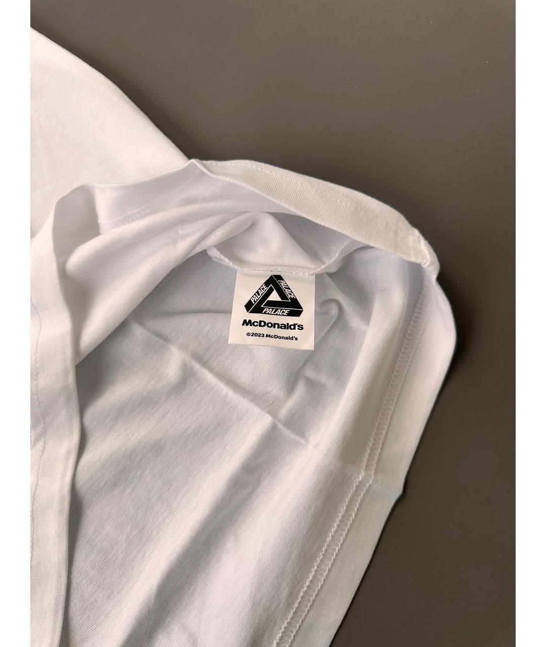 PALACE Белая хлопковая футболка, фото 2