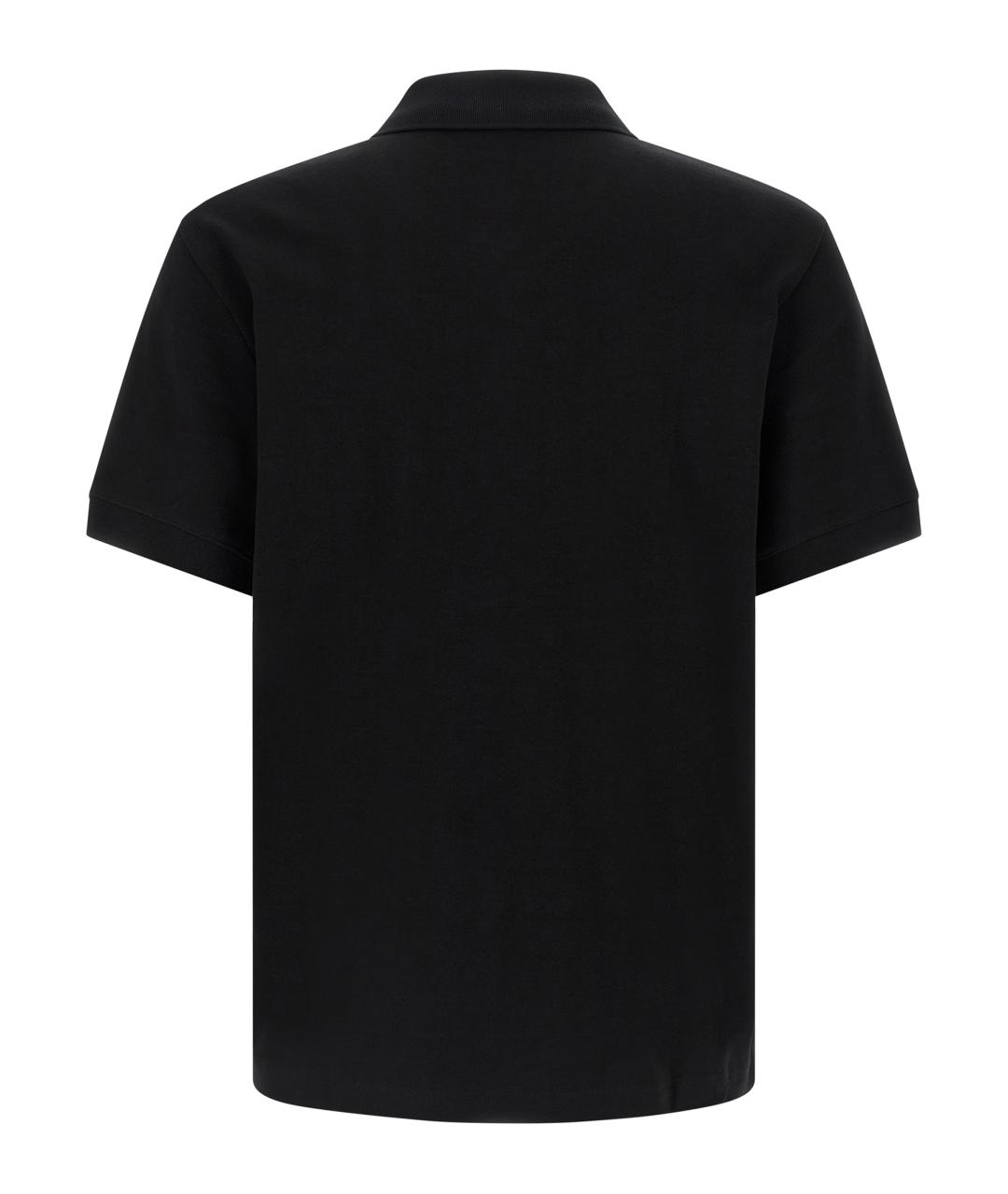 HUGO BOSS Черное хлопковое поло с коротким рукавом, фото 2