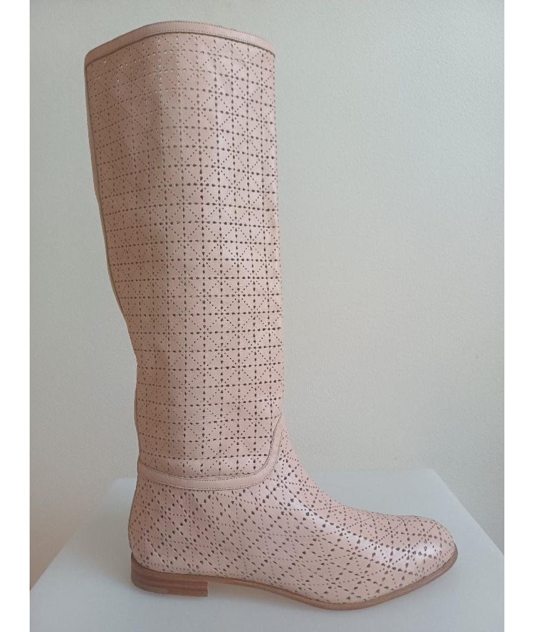 FRATELLI ROSSETTI Розовые кожаные сапоги, фото 8