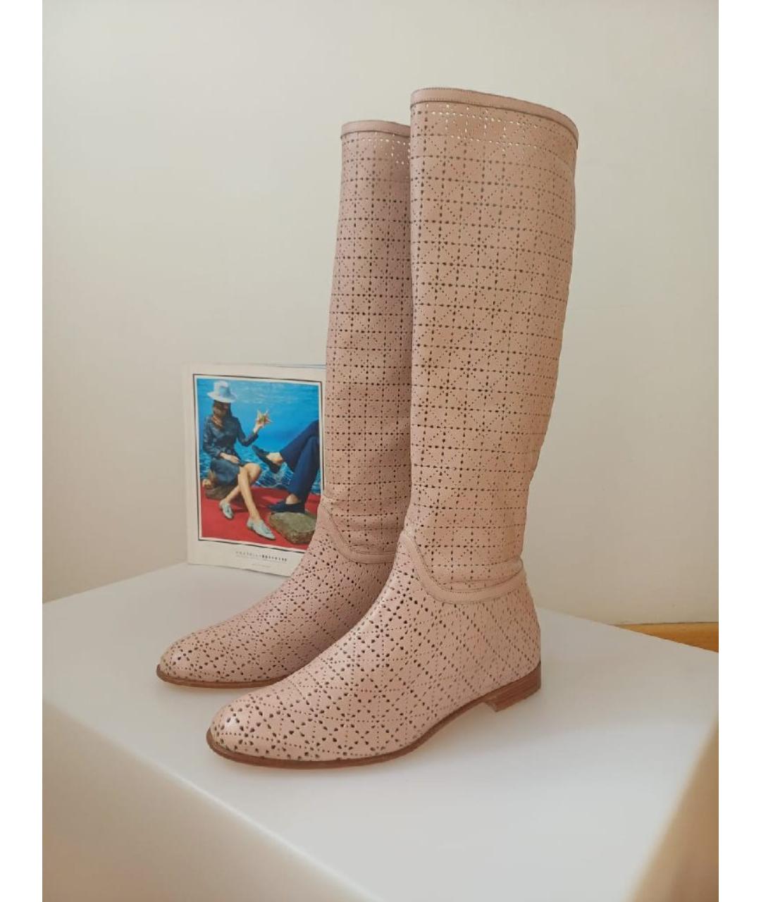 FRATELLI ROSSETTI Розовые кожаные сапоги, фото 2