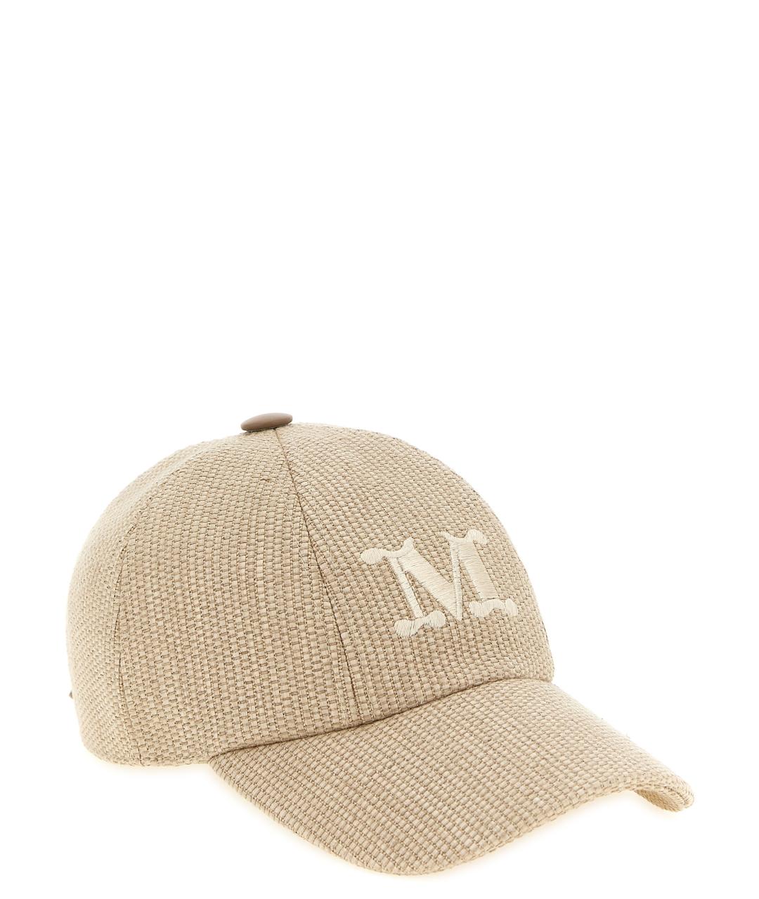 MAX MARA Бежевая хлопковая шляпа, фото 2