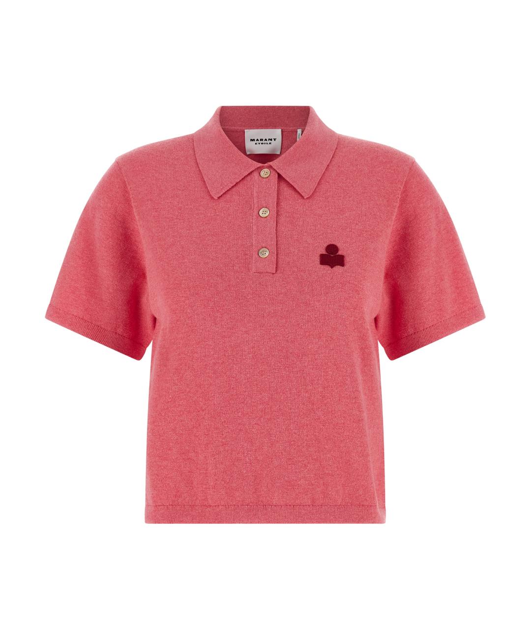 ISABEL MARANT ETOILE Розовая хлопковая футболка, фото 1