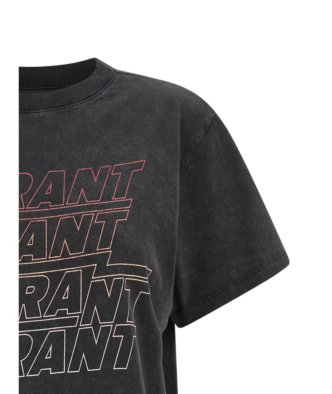 ISABEL MARANT ETOILE Серая хлопковая футболка, фото 3