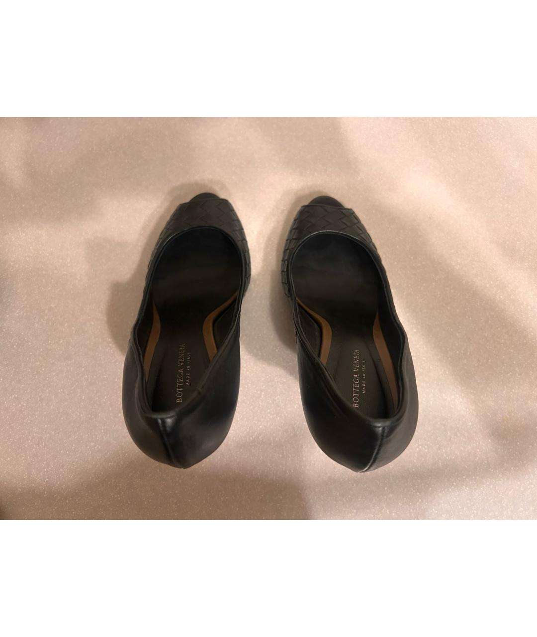 BOTTEGA VENETA Черные кожаные туфли, фото 4
