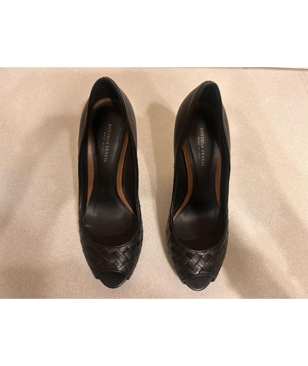 BOTTEGA VENETA Черные кожаные туфли, фото 6