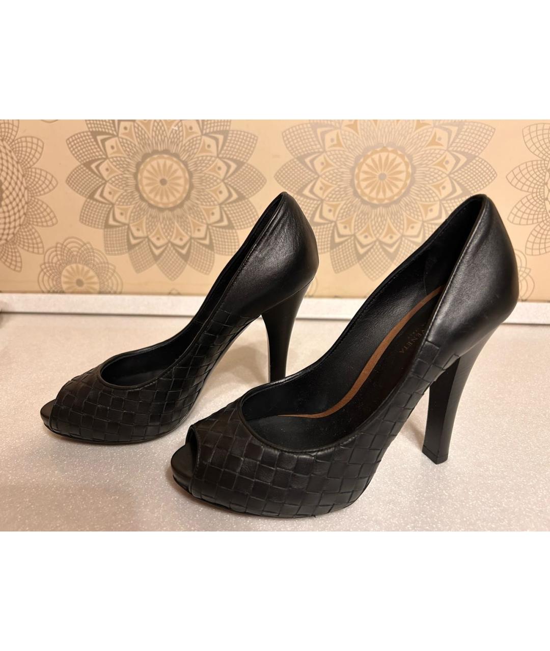 BOTTEGA VENETA Черные кожаные туфли, фото 2