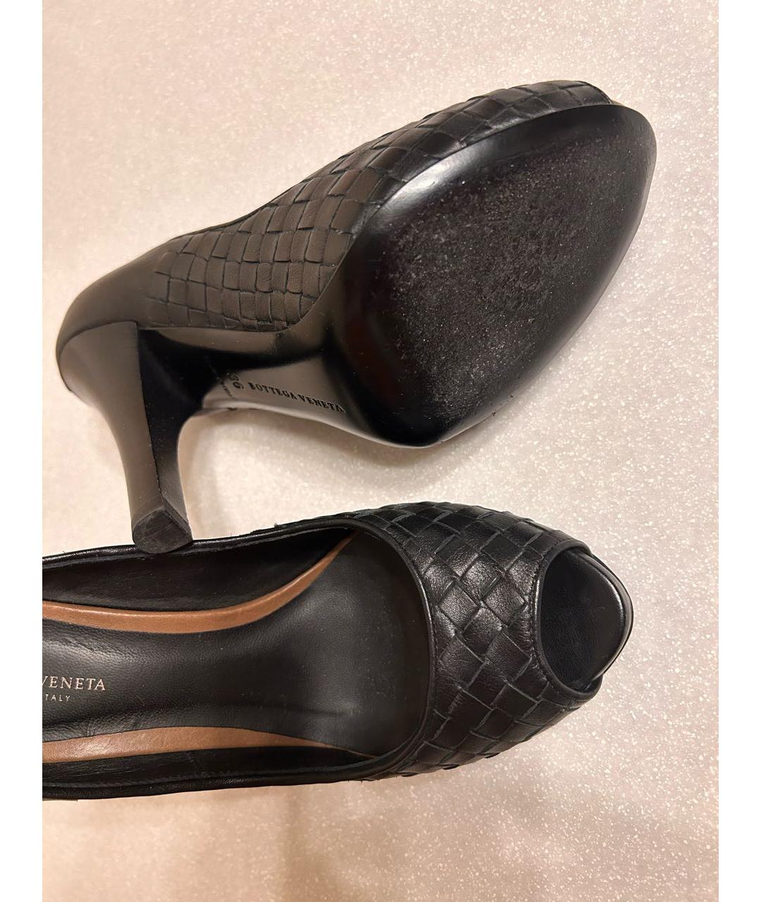 BOTTEGA VENETA Черные кожаные туфли, фото 5