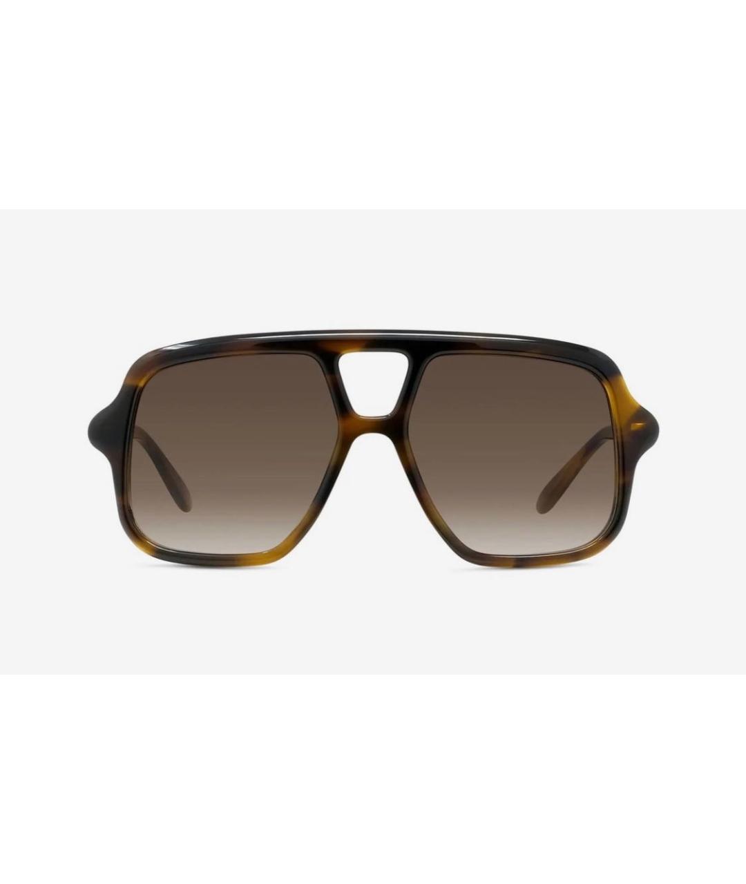 LOEWE Коричневые пластиковые солнцезащитные очки, фото 3