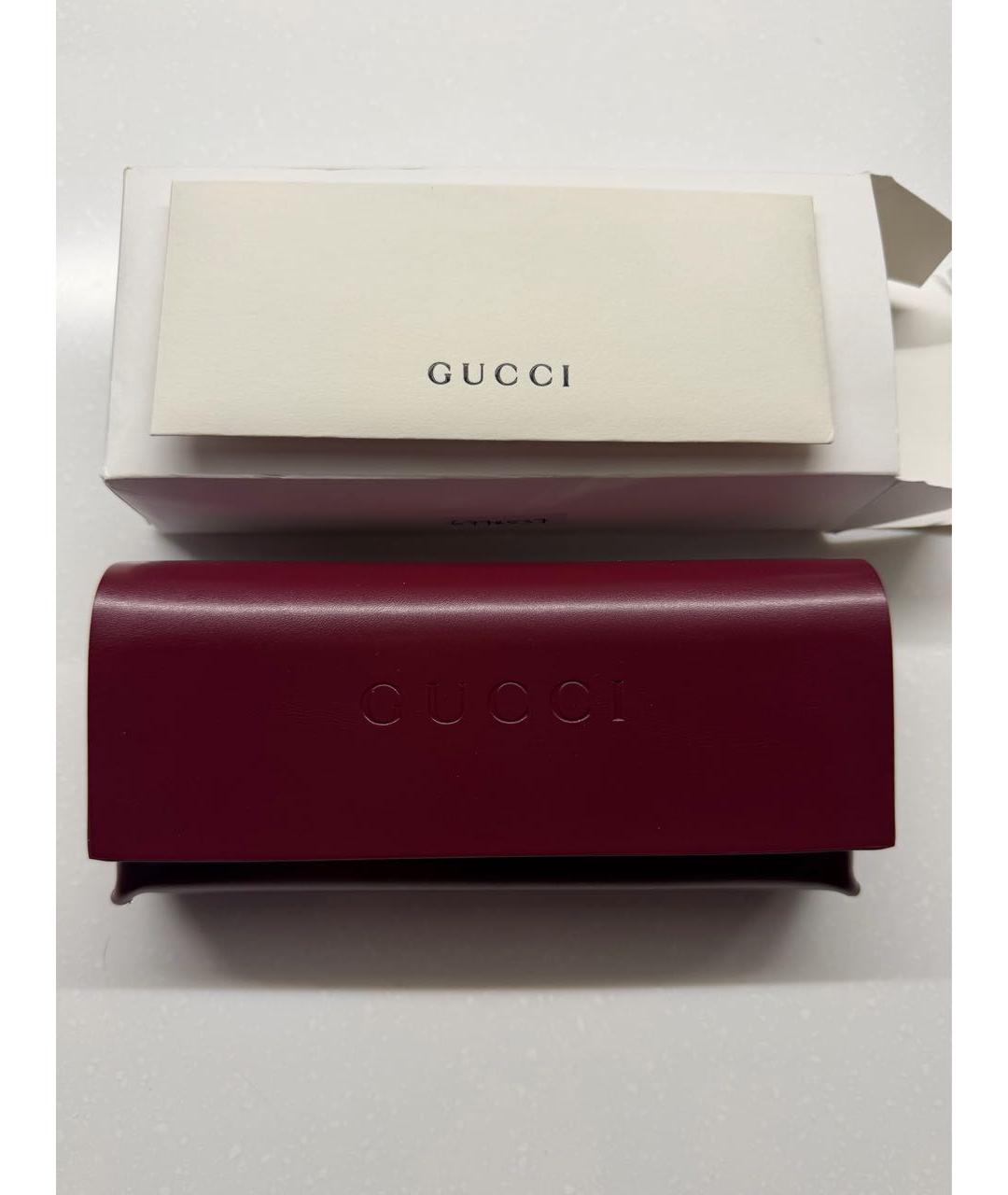 GUCCI Коричневые пластиковые солнцезащитные очки, фото 4