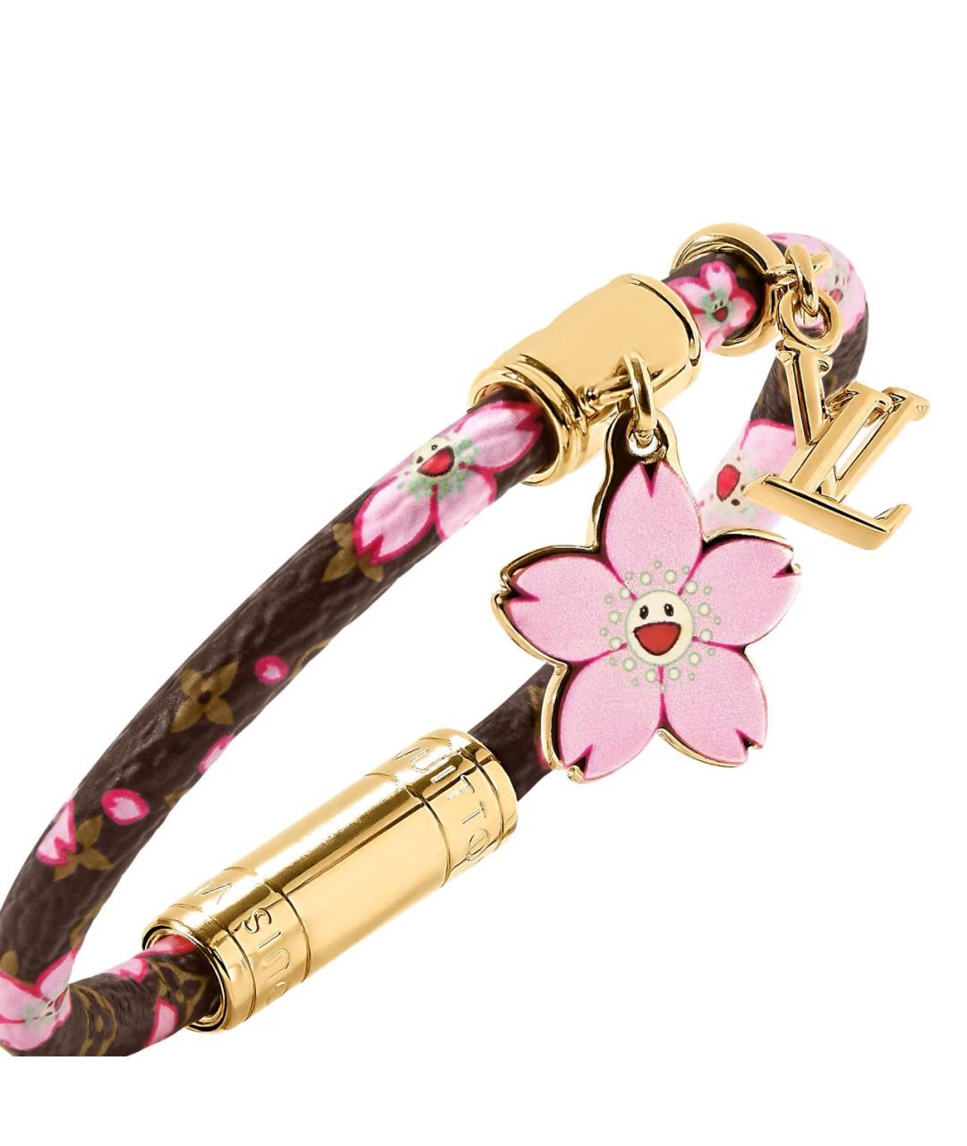 LOUIS VUITTON Коричневый кожаный браслет, фото 4