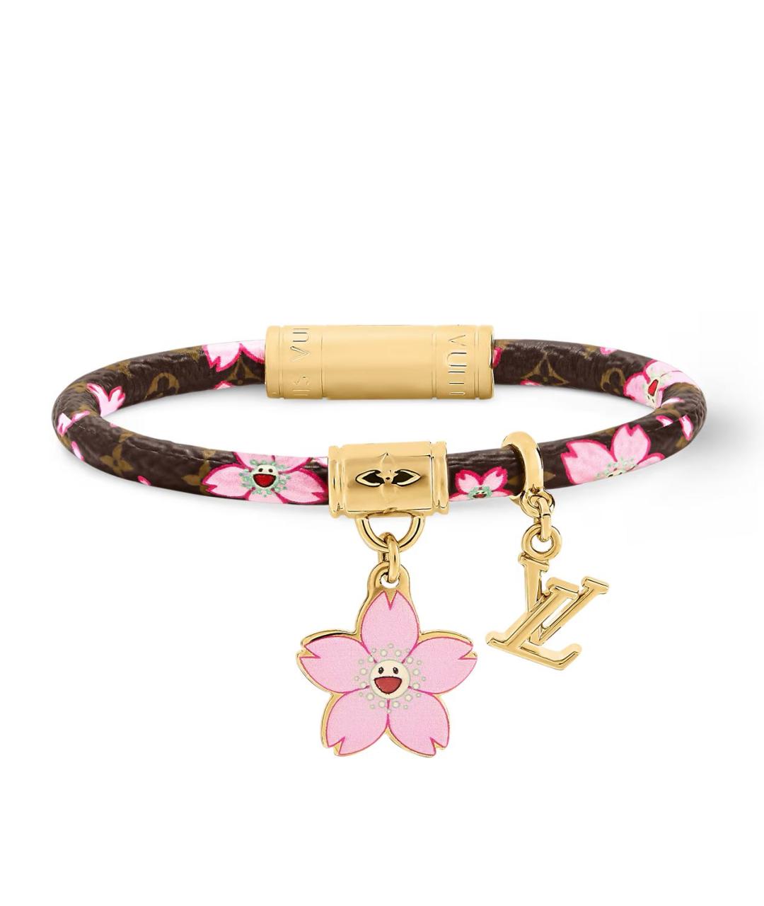 LOUIS VUITTON Коричневый кожаный браслет, фото 6