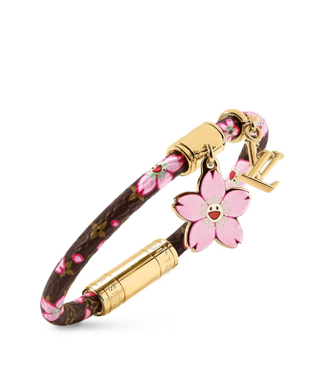 LOUIS VUITTON Коричневый кожаный браслет, фото 4