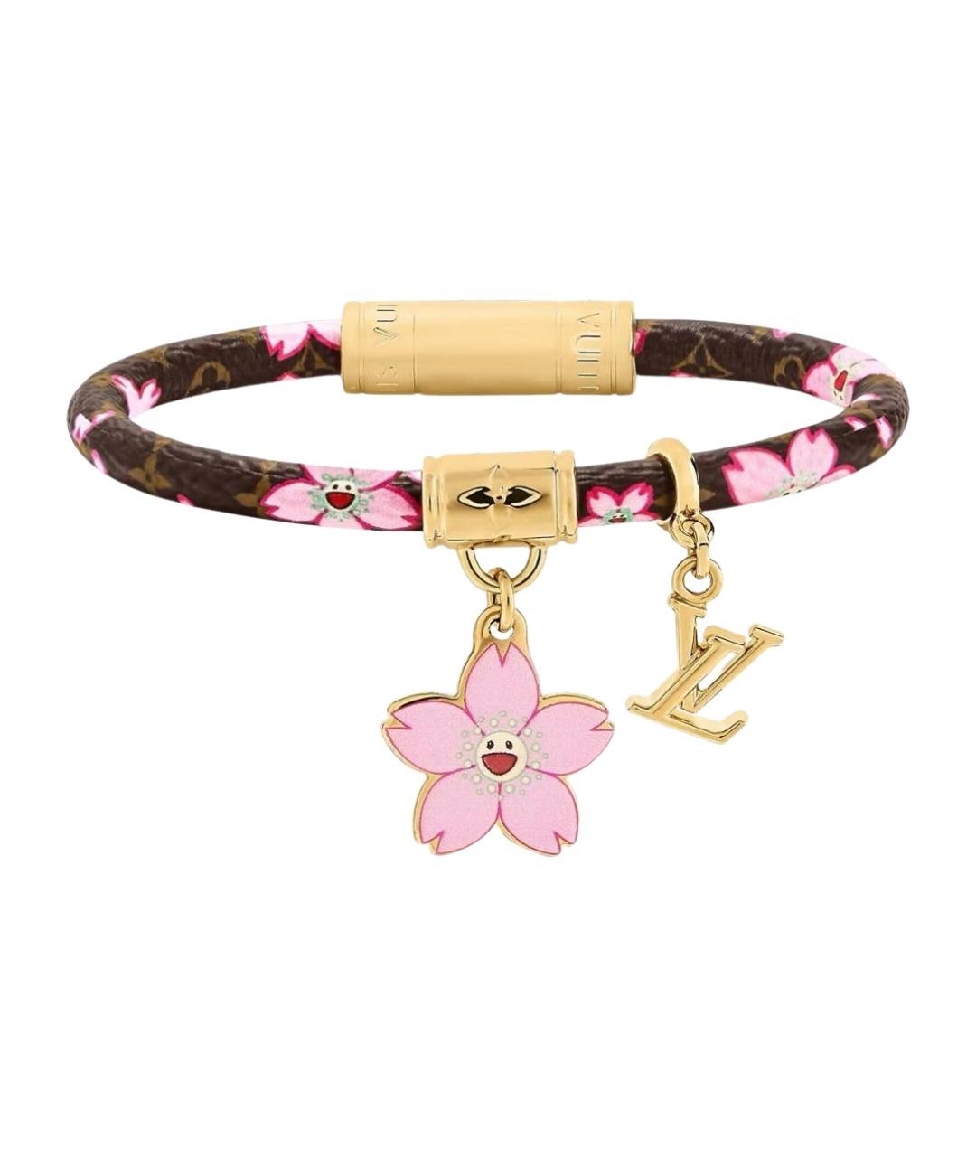 LOUIS VUITTON Коричневый кожаный браслет, фото 1