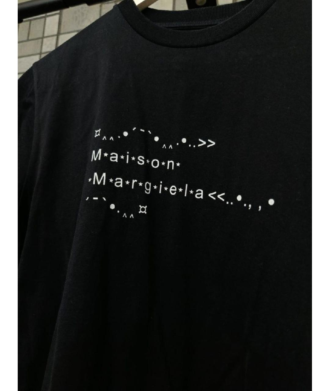 MAISON MARGIELA Черная хлопковая футболка, фото 3