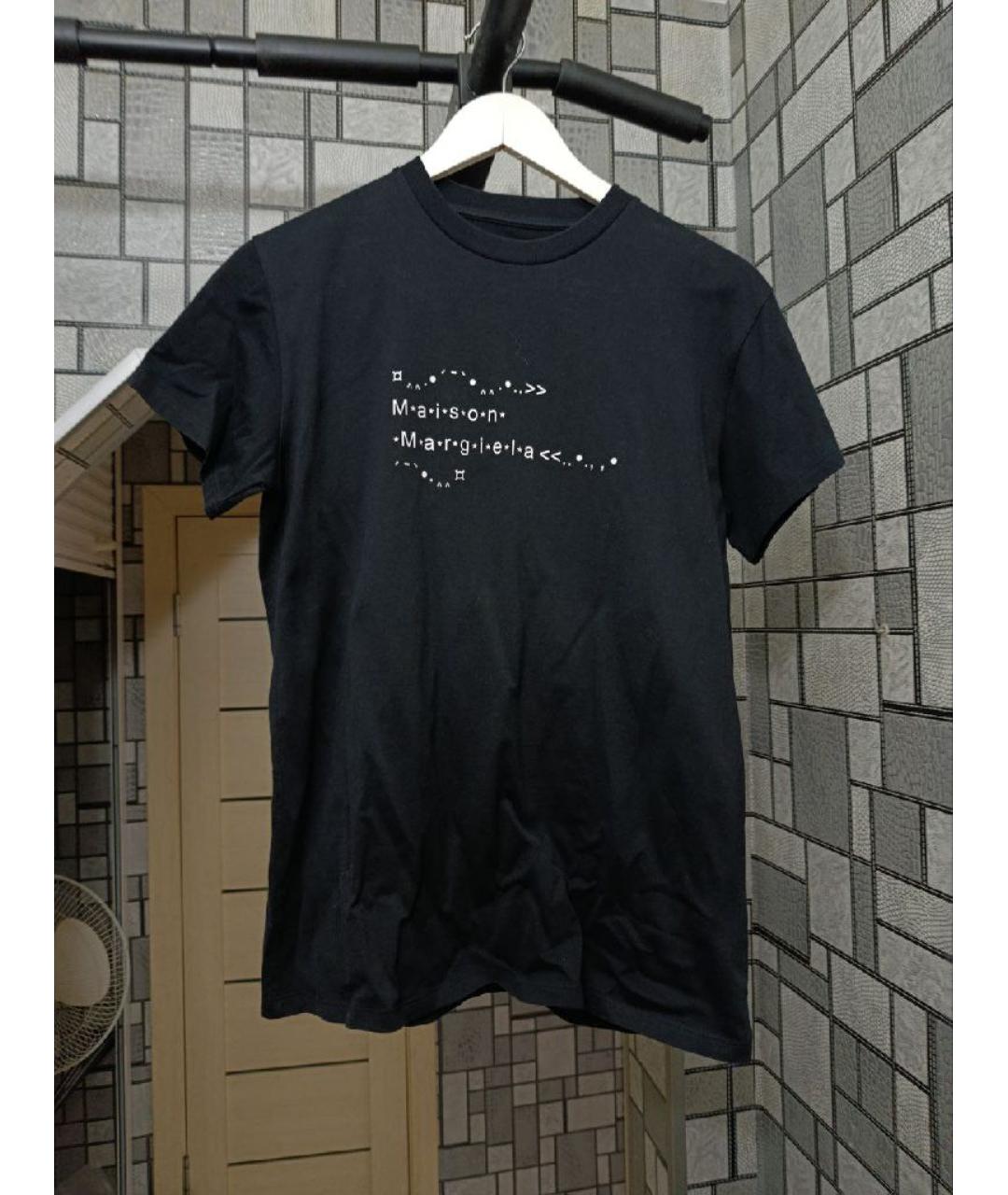 MAISON MARGIELA Черная хлопковая футболка, фото 7