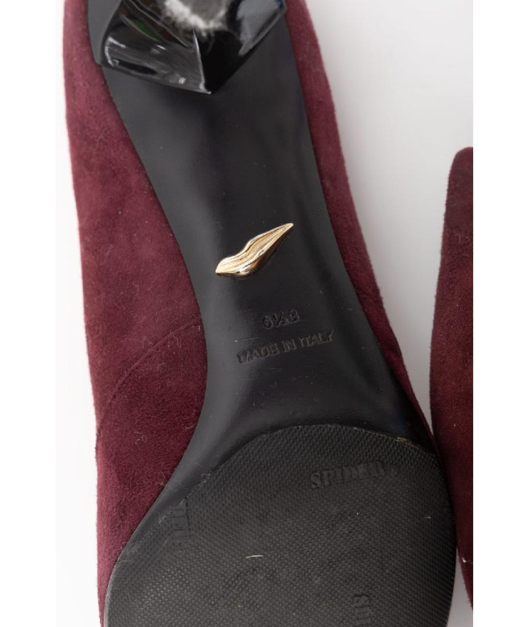 DIANE VON FURSTENBERG Бордовые замшевые туфли, фото 8