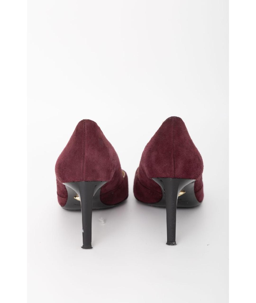 DIANE VON FURSTENBERG Бордовые замшевые туфли, фото 4