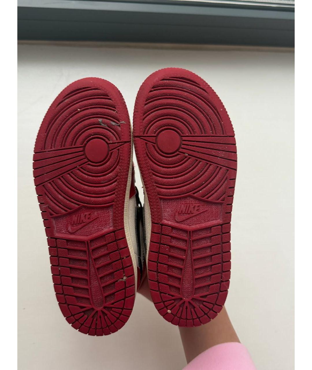 NIKE KIDS Красные кожаные кеды, фото 2