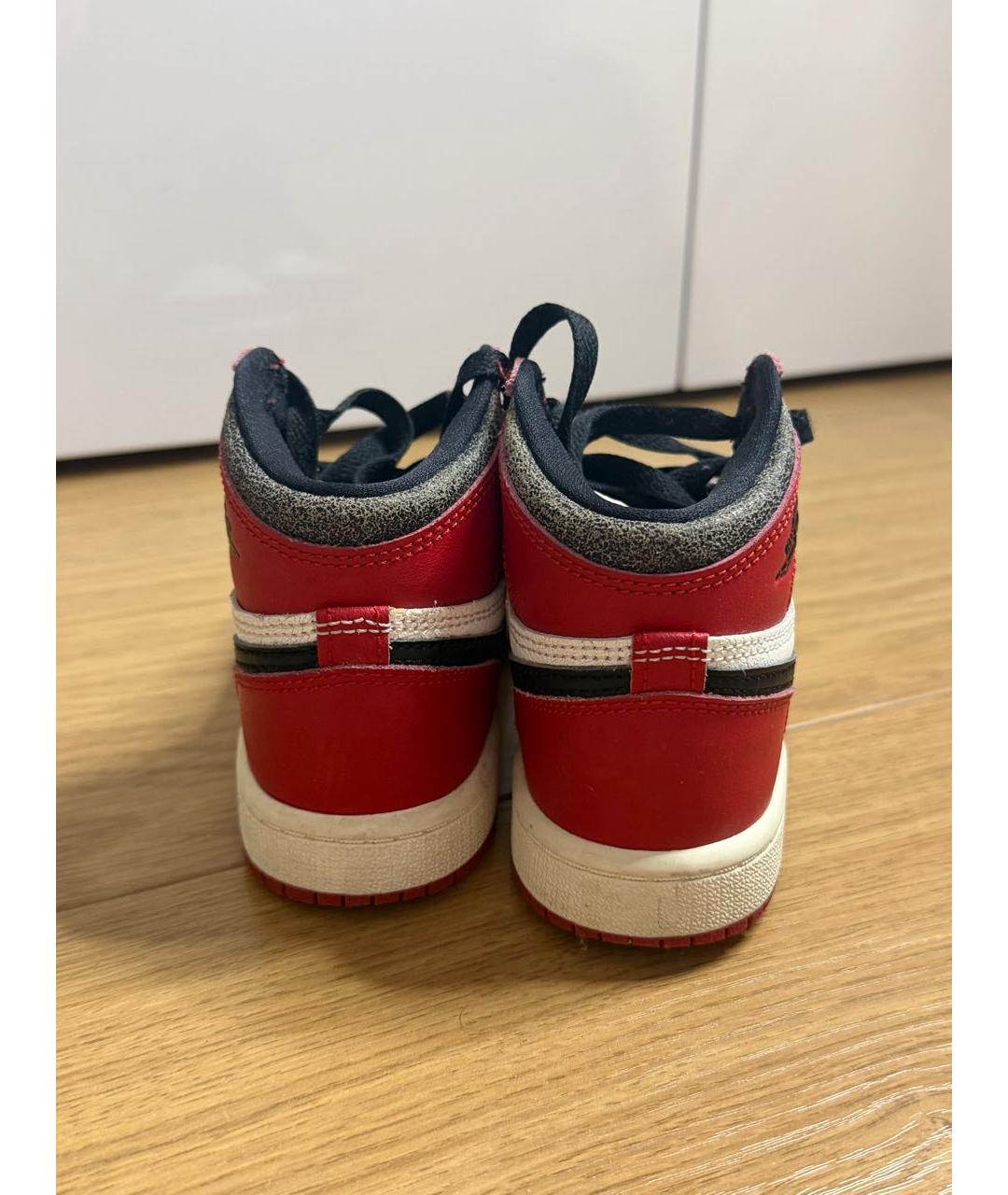 NIKE KIDS Красные кожаные кеды, фото 5