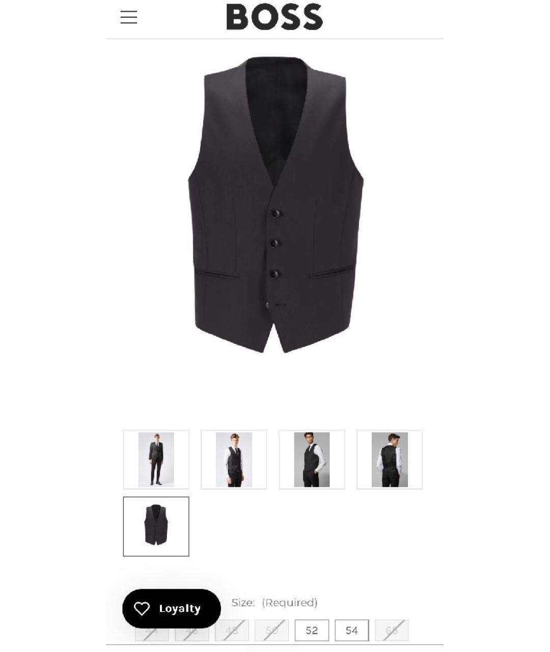 HUGO BOSS Серый шерстяной жилет, фото 5