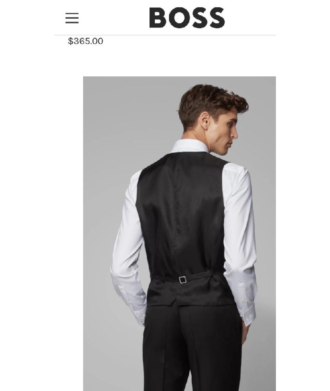 HUGO BOSS Серый шерстяной жилет, фото 3