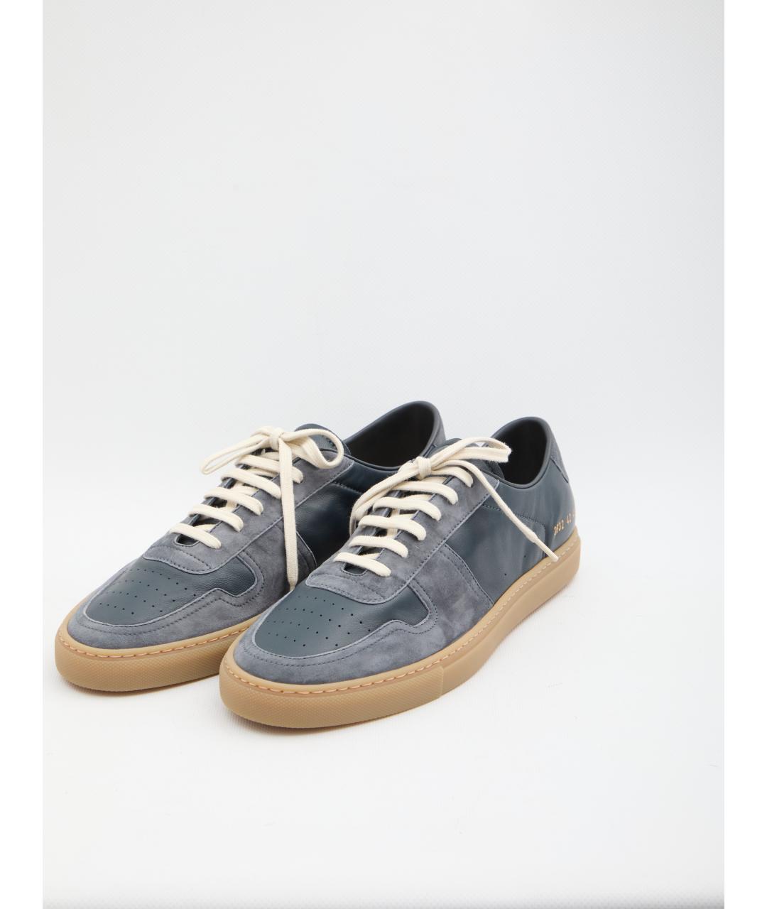 COMMON PROJECTS Синие кожаные низкие кроссовки / кеды, фото 2