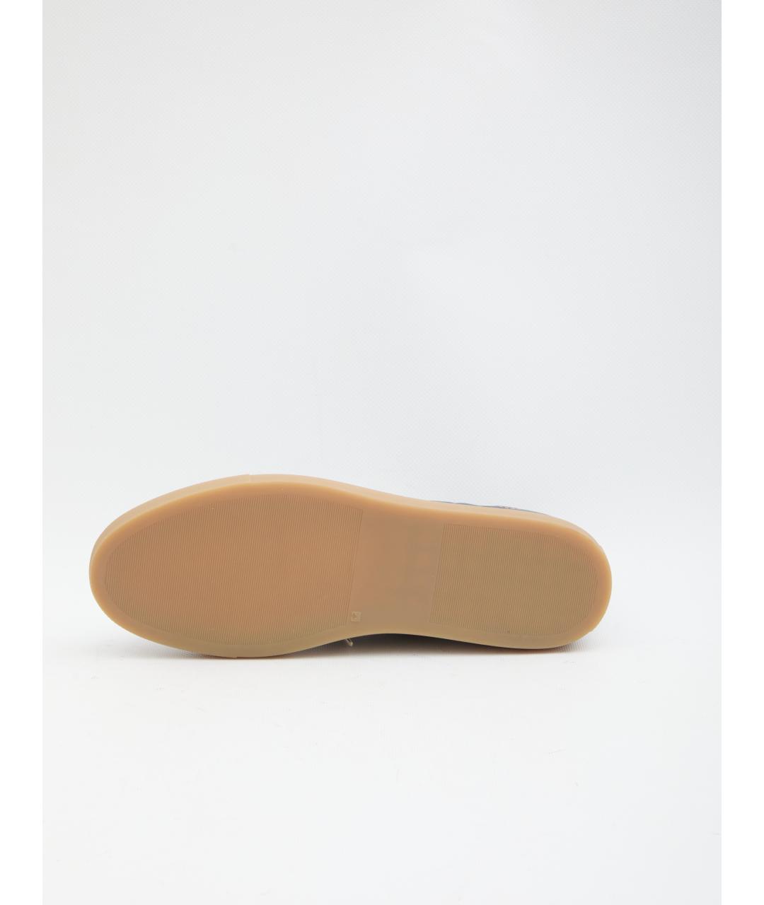 COMMON PROJECTS Синие кожаные низкие кроссовки / кеды, фото 4