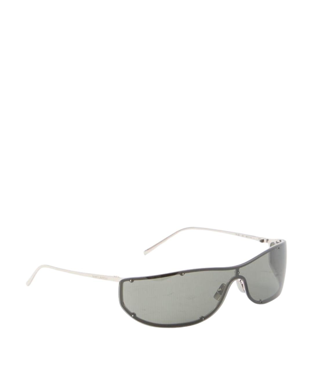 SAINT LAURENT Серебряные металлические солнцезащитные очки, фото 1