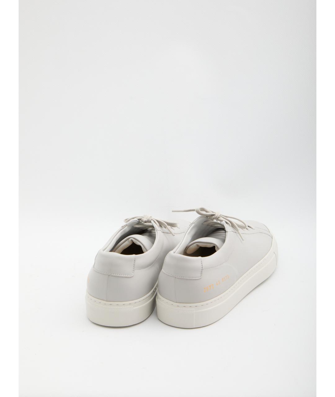 COMMON PROJECTS Серые кожаные низкие кроссовки / кеды, фото 3