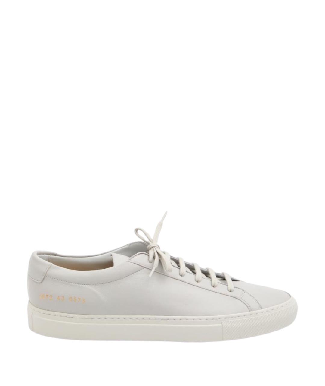 COMMON PROJECTS Серые кожаные низкие кроссовки / кеды, фото 1