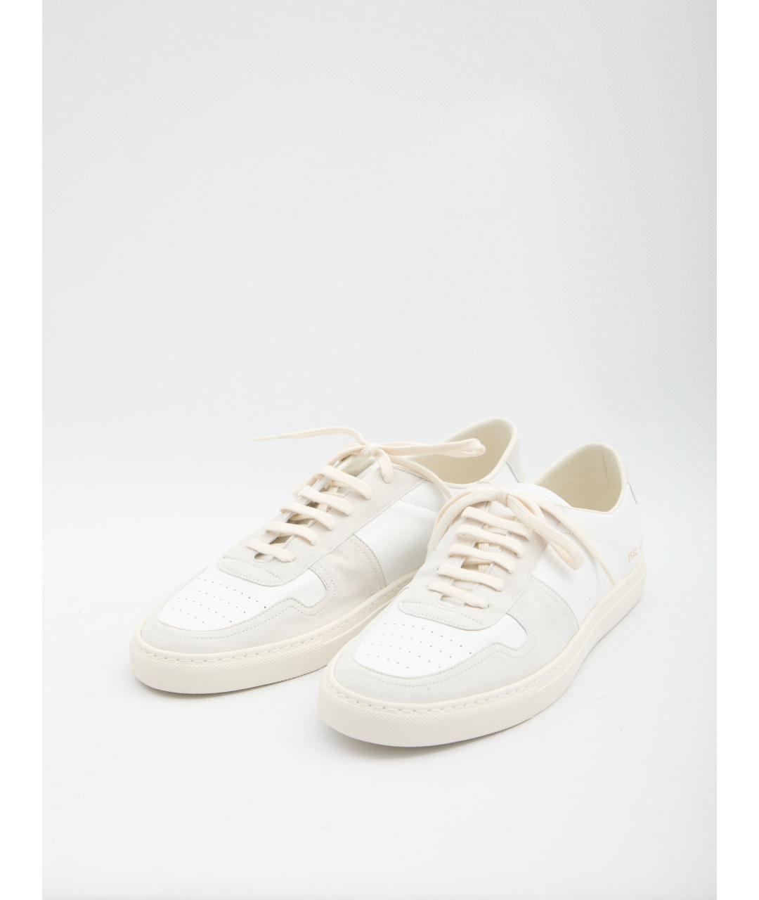 COMMON PROJECTS Белые кожаные низкие кроссовки / кеды, фото 2