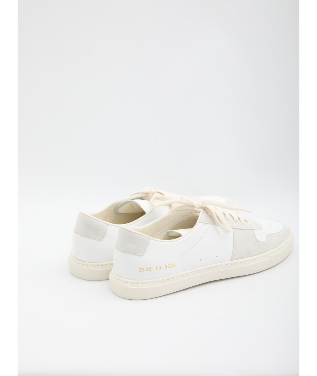 COMMON PROJECTS Белые кожаные низкие кроссовки / кеды, фото 3