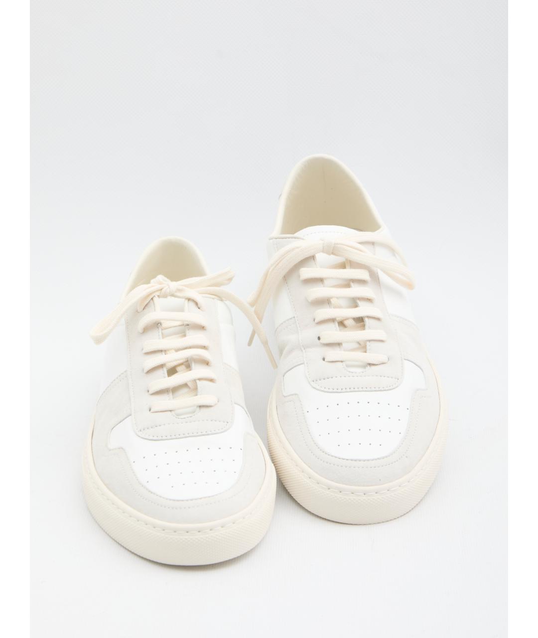 COMMON PROJECTS Белые кожаные низкие кроссовки / кеды, фото 5