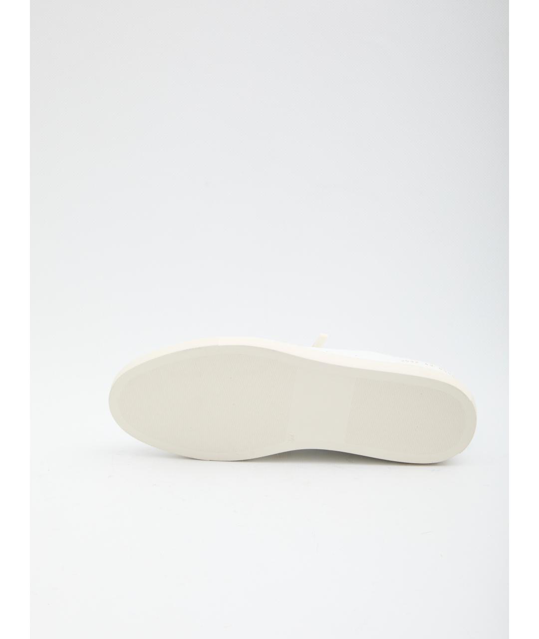 COMMON PROJECTS Белые кожаные низкие кроссовки / кеды, фото 4